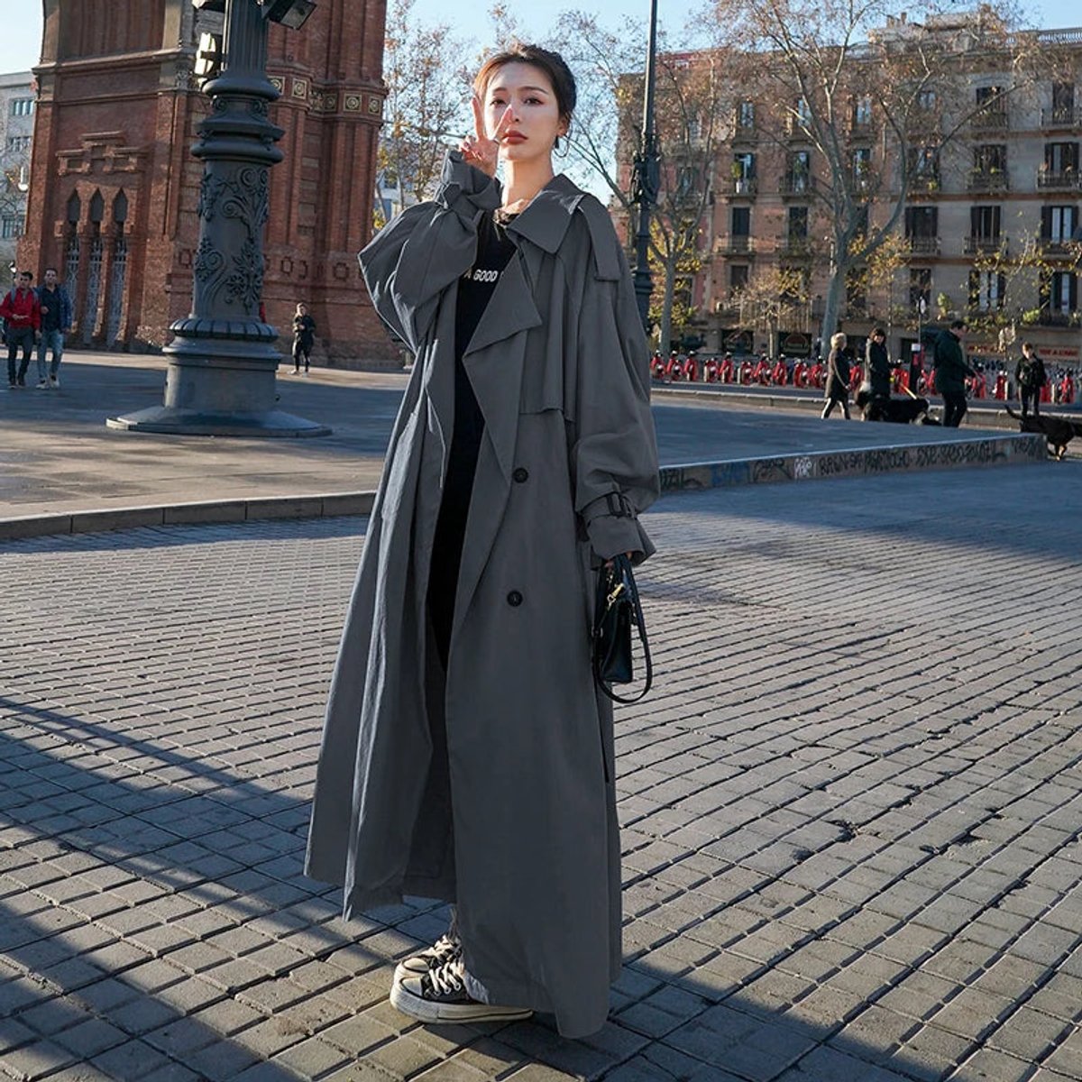 Lena | Trench long croisé oversize