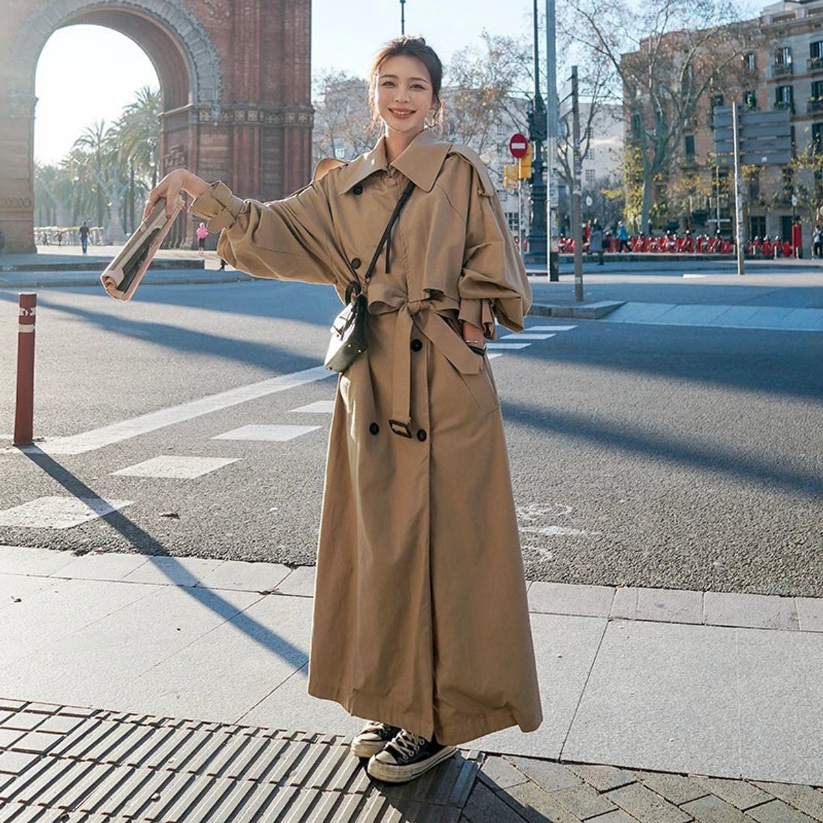 Lena | Trench long croisé oversize