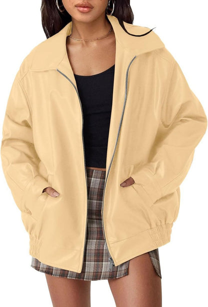 Nicola | Blouson bomber zippé décontracté