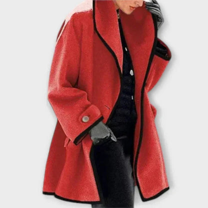 Flora | Manteau oversize à finitions contrastées