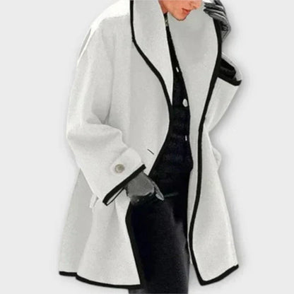 Flora | Manteau oversize à finitions contrastées