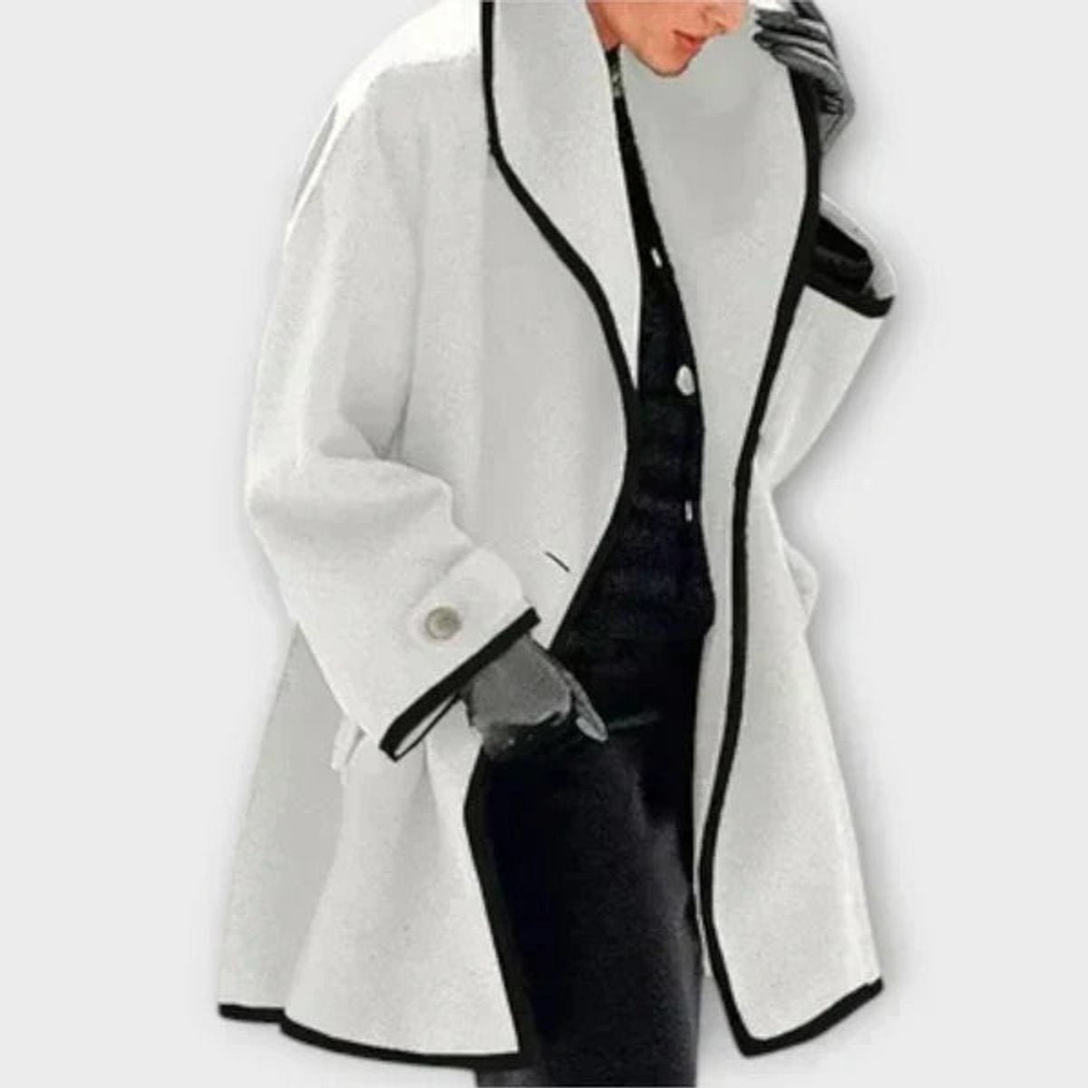 Flora | Manteau oversize à finitions contrastées