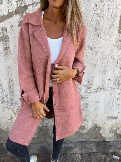 Lucille | Manteau long décontracté à revers