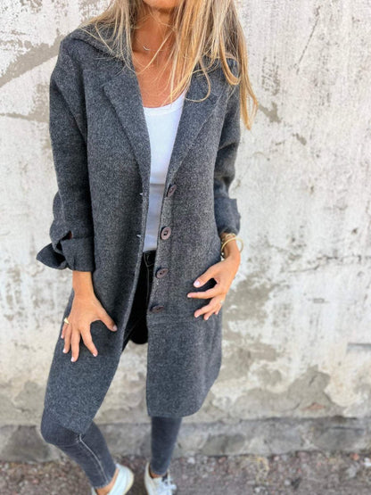Lucille | Manteau long décontracté à revers