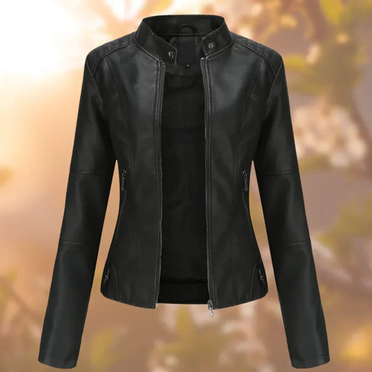 Larissa | Veste motard zippée ajustée pour femme