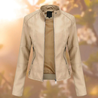 Larissa | Veste motard zippée ajustée pour femme