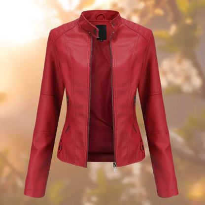 Larissa | Veste motard zippée ajustée pour femme