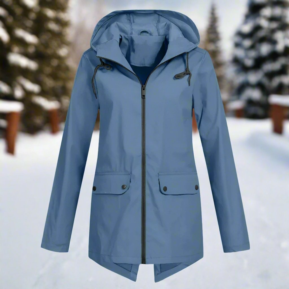 Lorraine | Imperméable long à capuche