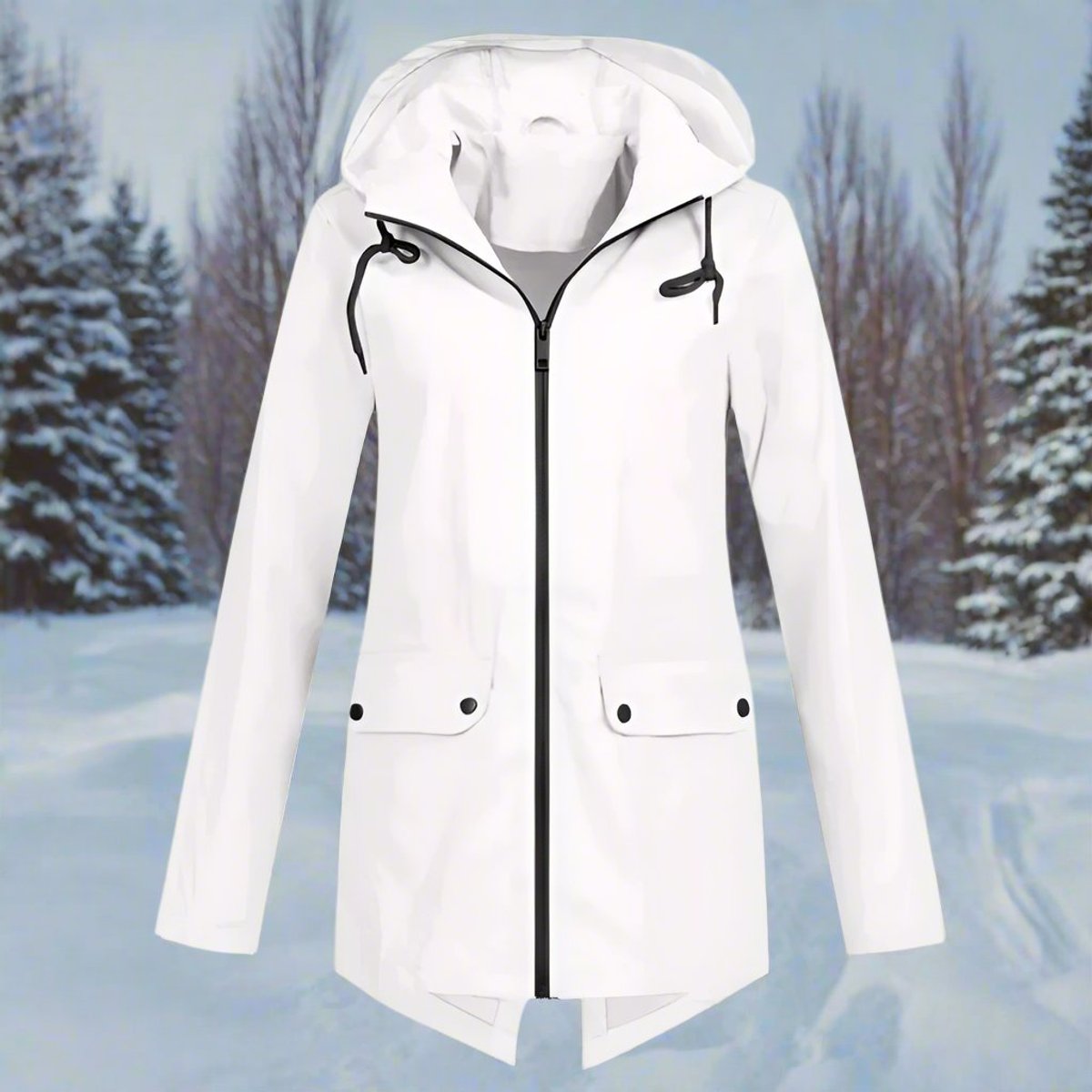 Lorraine | Imperméable long à capuche